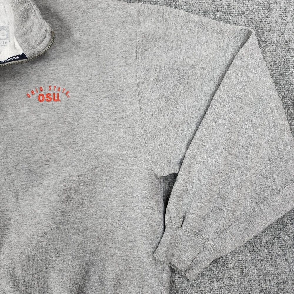 Ohio State Buckeyes Sweatshirt Adult Medium Gray 1/4 Zip Retro Gear For Sports - Picture 11 of 16